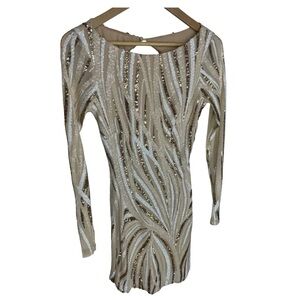 Hello Molly GOLDEN TUNES DRESS GOLD SEQUIN size 6